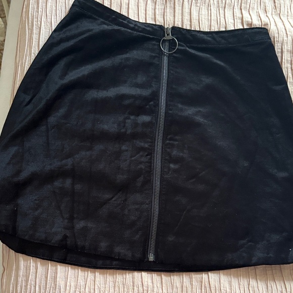 Free People Black A-Line Skirt with Zipper - Picture 1 of 2
